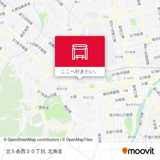 北５条西２０丁目地図