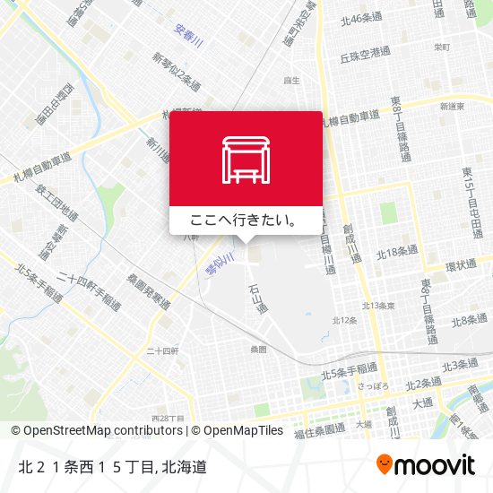 北２１条西１５丁目地図