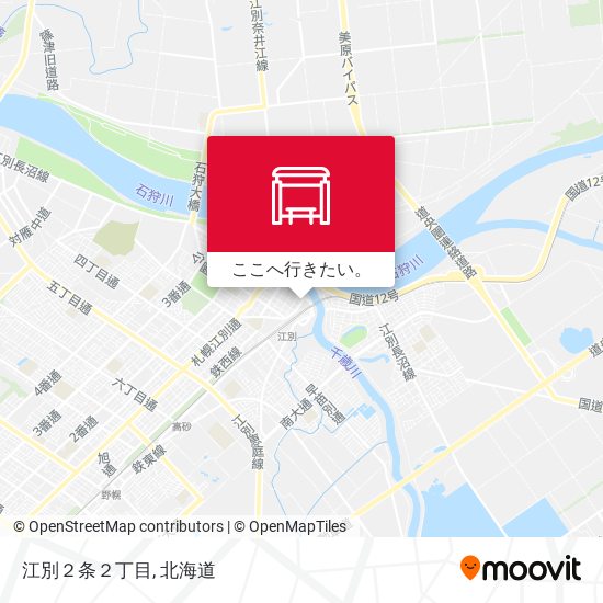 江別２条２丁目地図