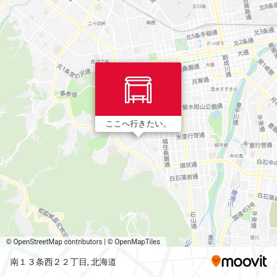 南１３条西２２丁目地図