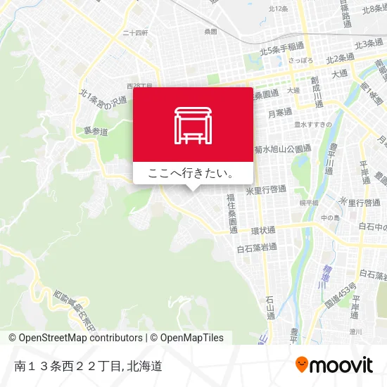 南１３条西２２丁目地図