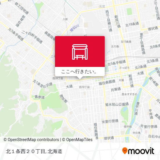 北１条西２０丁目地図