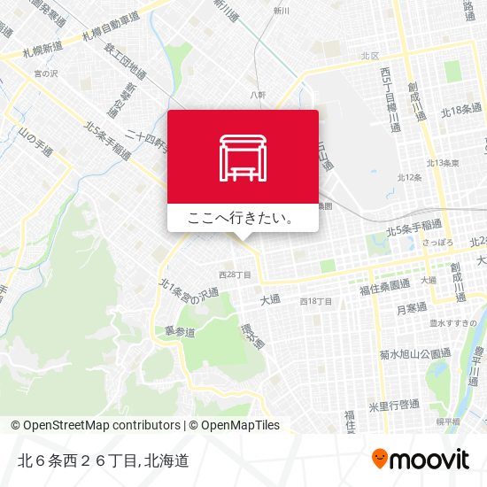 北６条西２６丁目地図