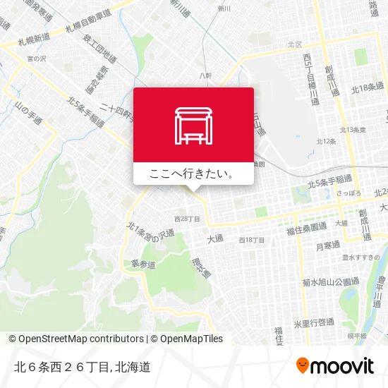 北６条西２６丁目地図