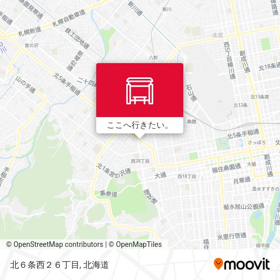 北６条西２６丁目地図