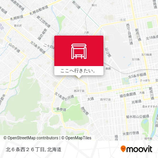 北６条西２６丁目地図