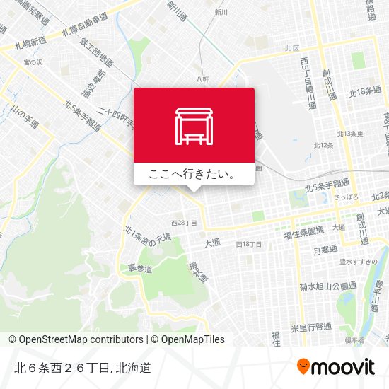 北６条西２６丁目地図