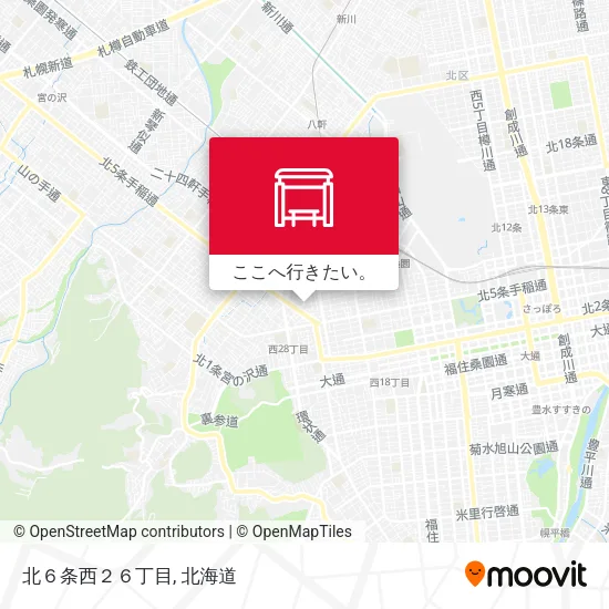 北６条西２６丁目地図