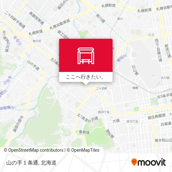 山の手１条通地図