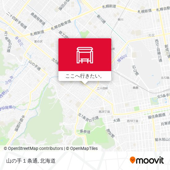 山の手１条通地図