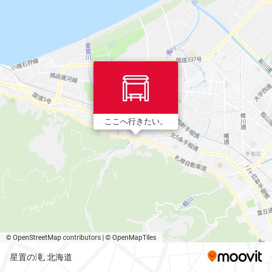 星置の滝地図