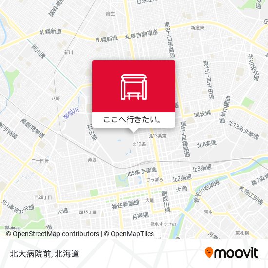 北大病院前地図