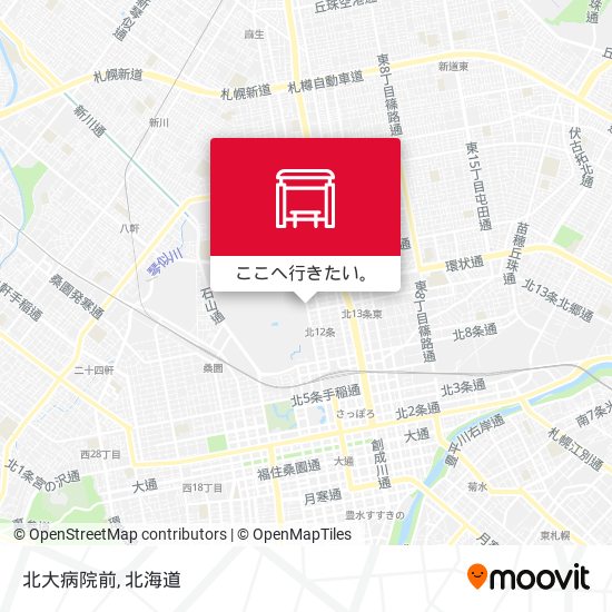 北大病院前地図