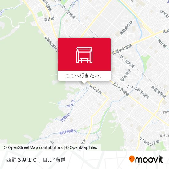 西野３条１０丁目地図