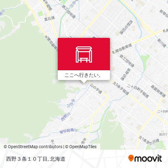 西野３条１０丁目地図