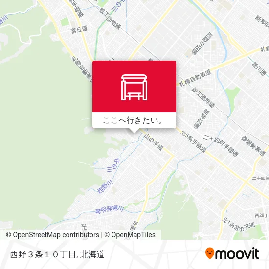 西野３条１０丁目地図