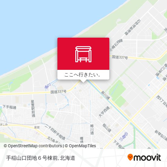 手稲山口団地６号棟前地図