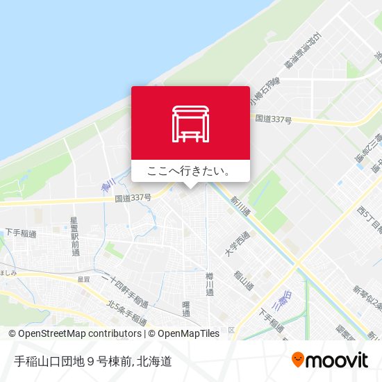 手稲山口団地９号棟前地図