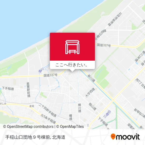手稲山口団地９号棟前地図