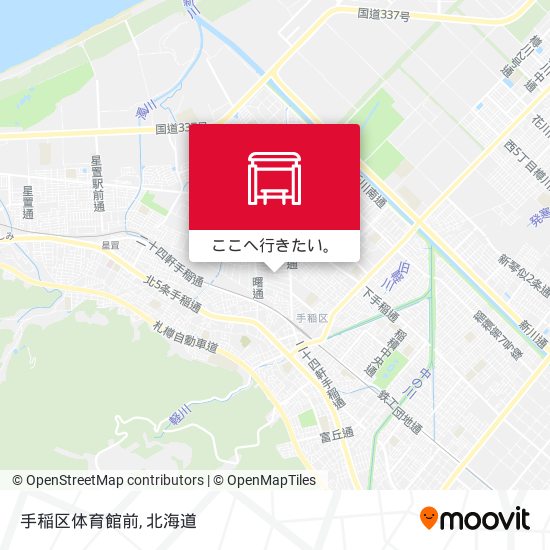 手稲区体育館前地図