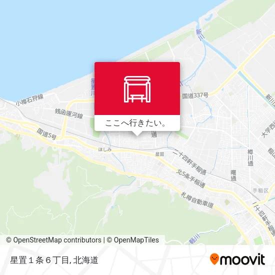 星置１条６丁目地図