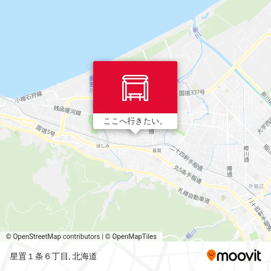 星置１条６丁目地図
