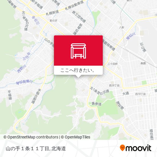 山の手１条１１丁目地図
