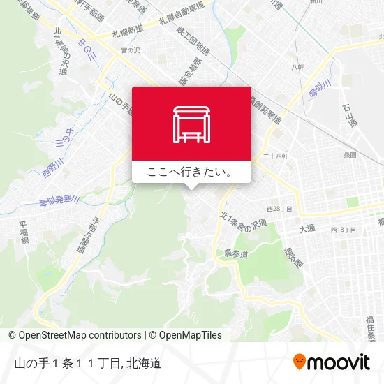 山の手１条１１丁目地図