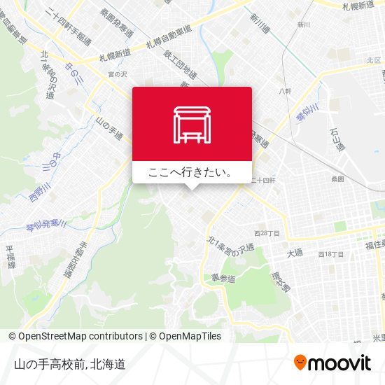 山の手高校前地図