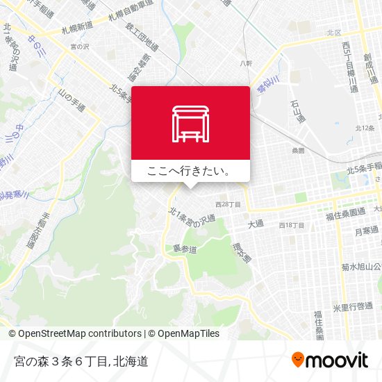 宮の森３条６丁目地図