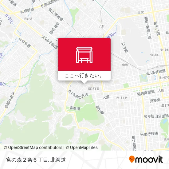 宮の森２条６丁目地図
