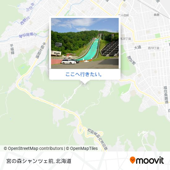 宮の森シャンツェ前地図
