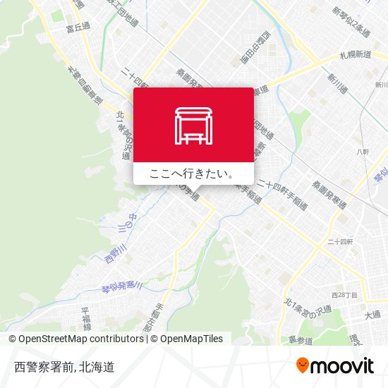 西警察署前地図