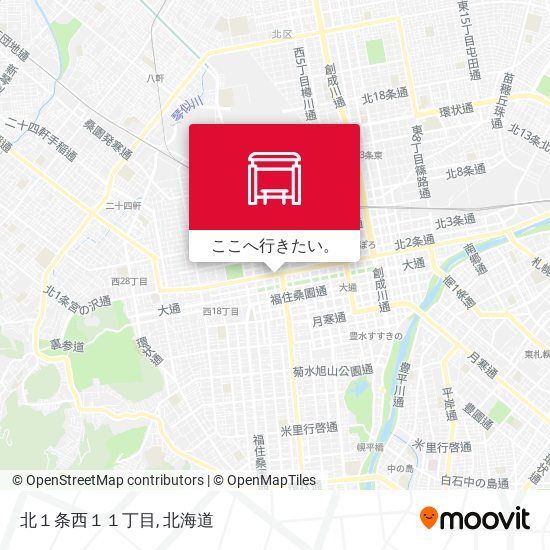 北１条西１１丁目地図