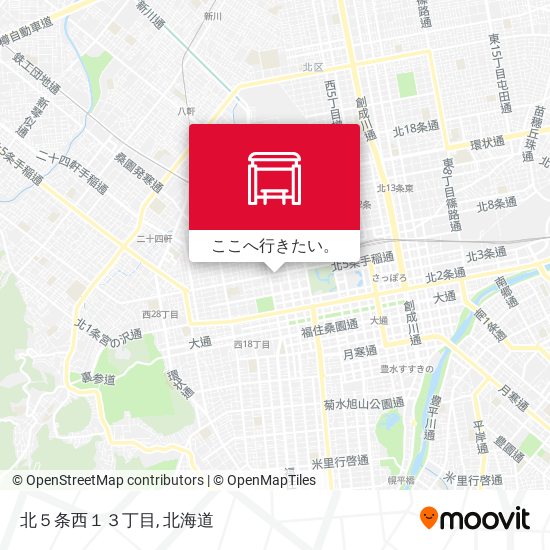 北５条西１３丁目地図