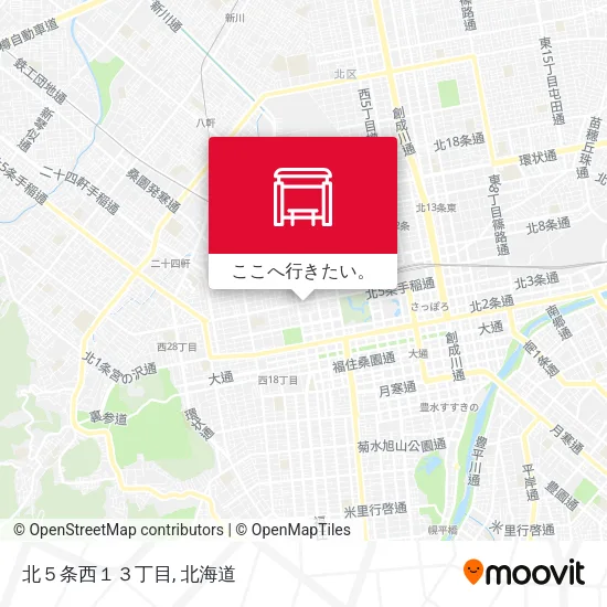 北５条西１３丁目地図