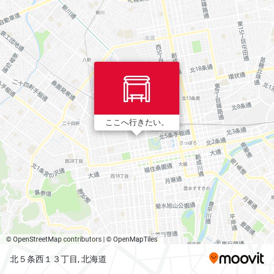 北５条西１３丁目地図