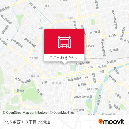 北５条西１３丁目地図