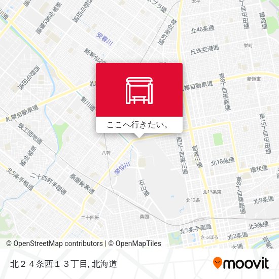 北２４条西１３丁目地図