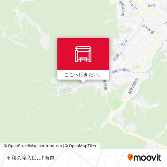 平和の滝入口地図