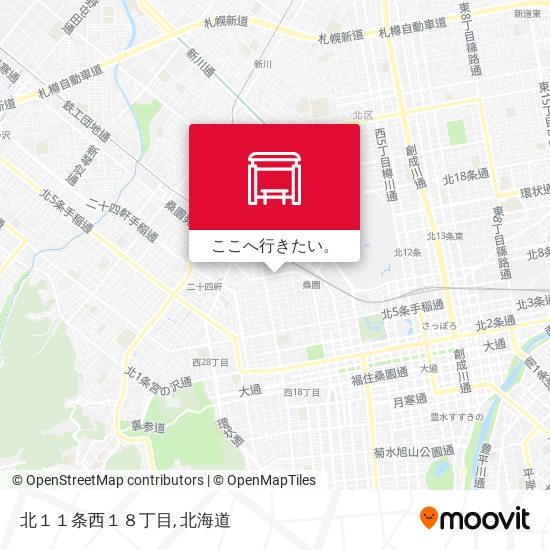 北１１条西１８丁目地図
