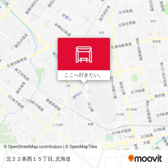 北２２条西１５丁目地図