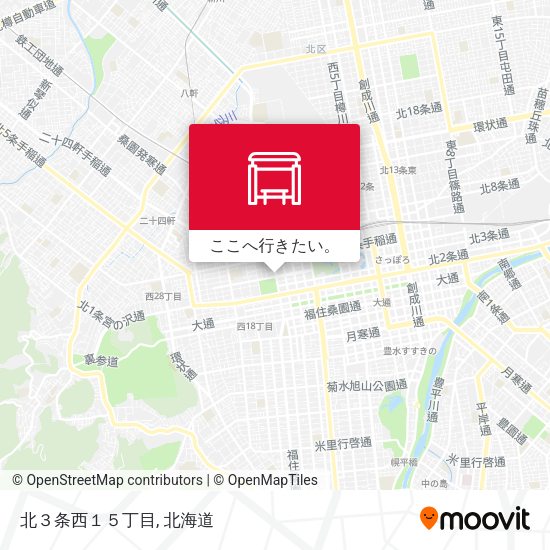 北３条西１５丁目地図