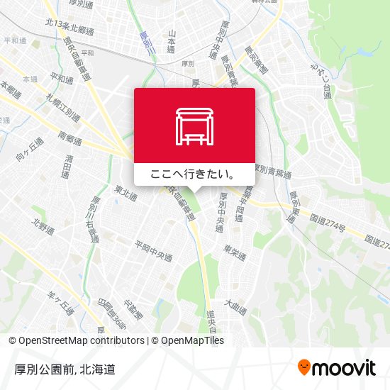 厚別公園前地図