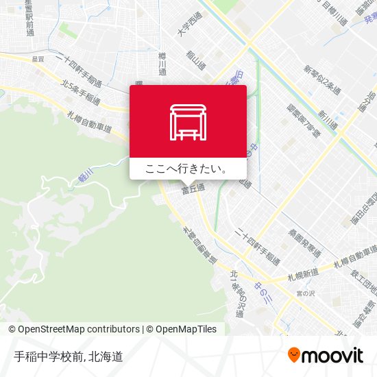 手稲中学校前地図