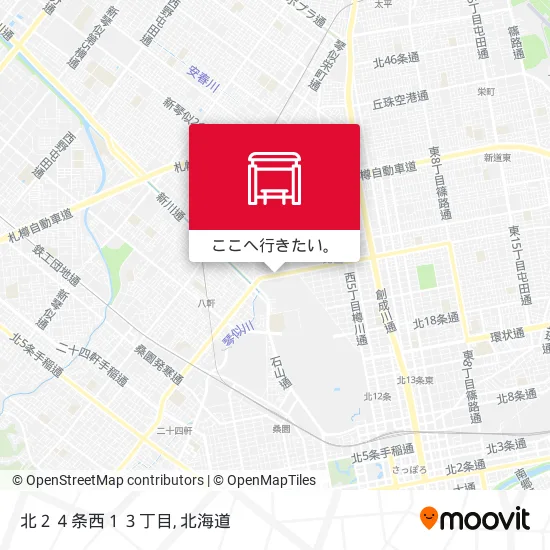 北２４条西１３丁目地図