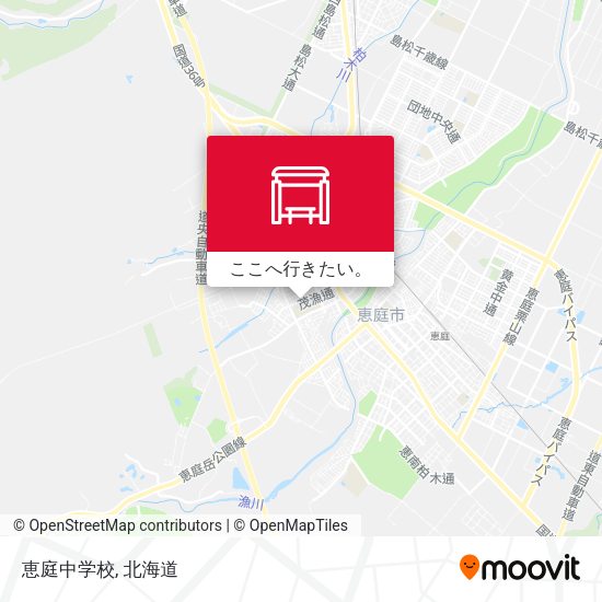 恵庭中学校地図