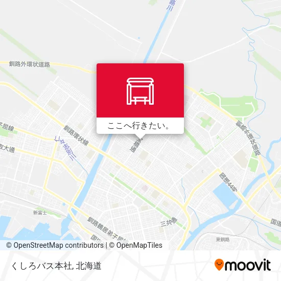 くしろバス本社地図