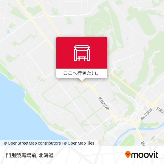 門別競馬場前地図