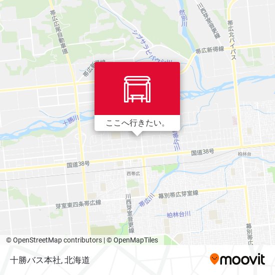 十勝バス本社地図